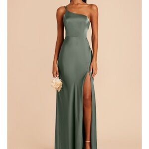 Birdy Grey Kensie Dress in Matte Satin Eucalyptus